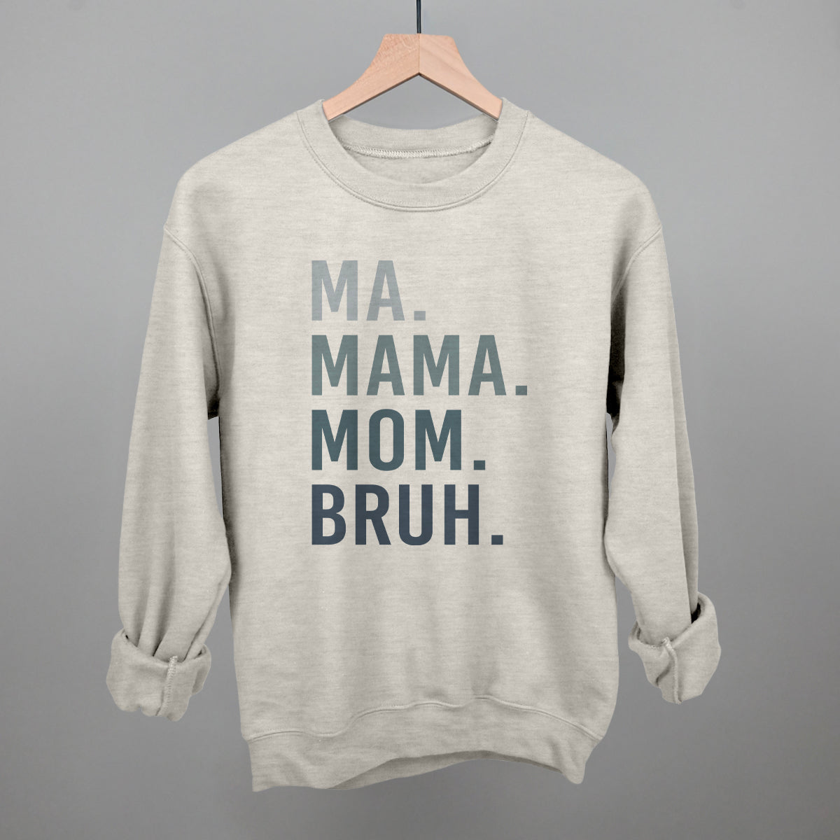 Ma Mama Mom Bruh Blue Gradient Text
